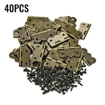 Ana 40 PCS Hinges With Screws Antique Small Butterfly Hinge Bronze Carving DIY Design Box Small Hinge Cabinet Hardware Accessories Home Decor