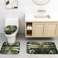 thumbnail image 6 of Green Leaves Shower Curtain Sets with Non-Slip Rug, Toilet Lid Cover and Bath Mat, Plant Leaves Shower Curtain Sets with 12 Hooks, Shower Curtain for Bathroom Set Decor, 6 of 6