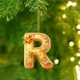 thumbnail image 5 of Gold 26 Letter Ornaments for Christmas Tree Decoration - Personalized Hanging Pendant Xmas Alphabet for DIY Craft Ornaments (A), 5 of 7