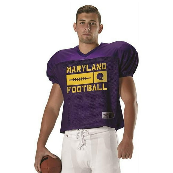 Alleson Athletic B43485677 Practice Mesh Football Jersey, Purple - 2XL & 3XL