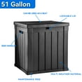 Dextrus 51 Gallon Deck Box ,Outdoor Storage Container for Patio