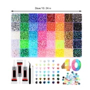 Bedazzling Kit,40 Color Resin Jelly Rhinestones ,3Mm Flatback Gems For Crafting,Rhinestones for Bedazzling With 3Pcs B7000 Glue For Clothing Shoes Nail Book Diamond Art