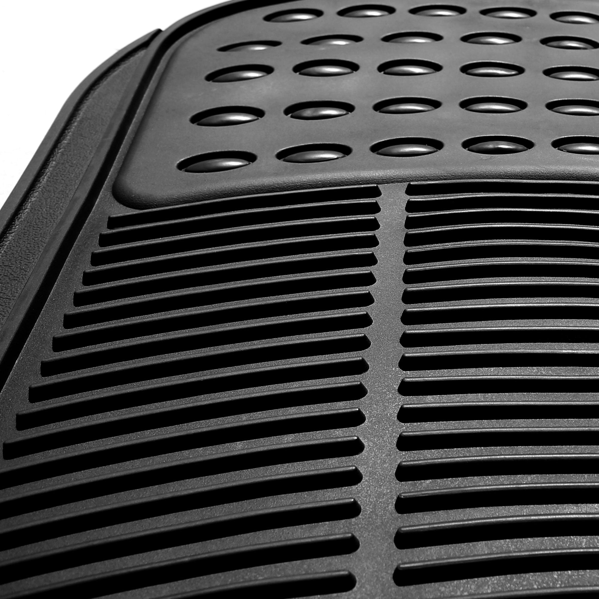 FH Group Universal Fit Car Floor Mats for SUV, VAN, 3 Row Full Set, Black