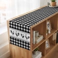 thumbnail image 6 of Table Runners 108 Inches Long Dress Scarves, Farmhouse Black Plaid Farmhouse Coffee/Dining/Kitchen Table Runner for Living Room, Vintage Country Cock Checkered 13x108 Inch, 6 of 9