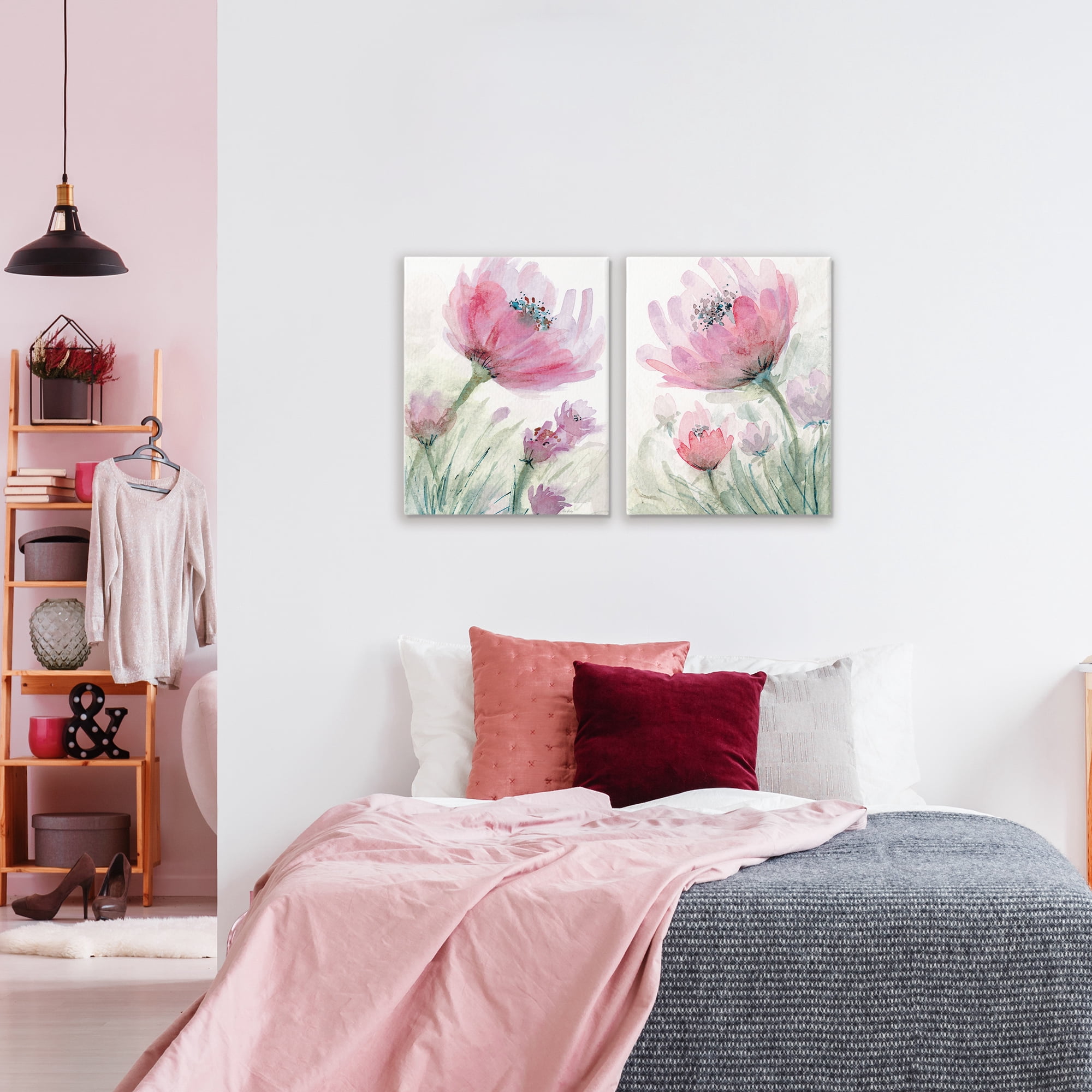 Stupell Industries Speckled Flower Stamens 2 Piece Canvas Wall Art Set, design by Patti Bishop
