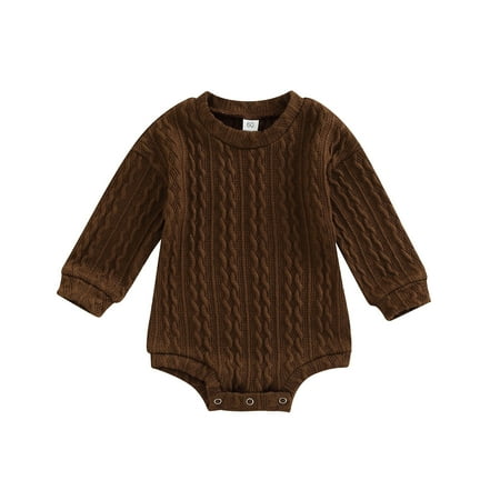 

Newborn Baby Sweater Romper 3M 6M 12M 18M Girl Boy Knitted Sweatshirt Pullover Tops Fall Winter Clothes