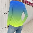 thumbnail image 3 of Fancifize Womens Trendy Shirt Crew Neck Color Block Pullover Top Casual Fake Two Piece Tunic T-Shirts Fashion Fall Outfits, 3 of 5