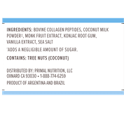 Primal Kitchen Vanilla Collagen Fuel Drink Mix, Vanilla Coconut Collagen Peptides, No Sugar or Dairy, 13.1 Ounces