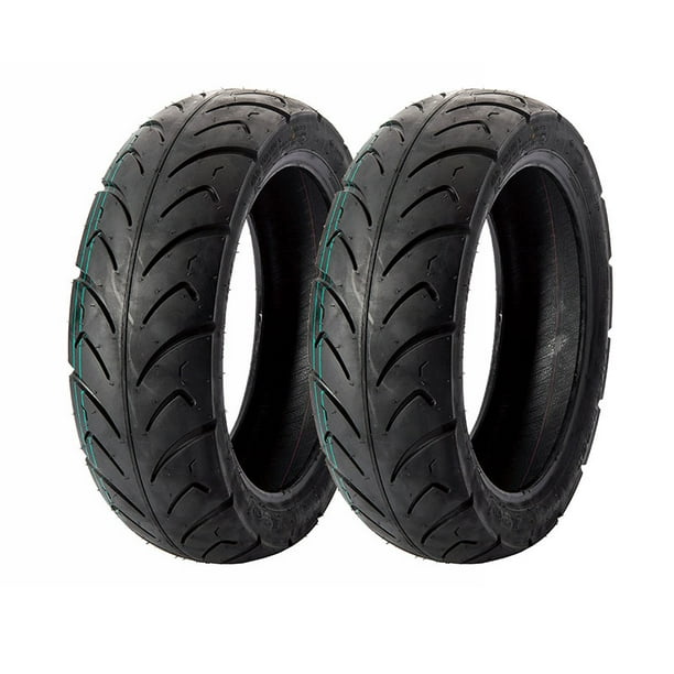 SET OF TWO Tire 120/7012 Tubeless Front/Rear Motorcycle Scooter Moped