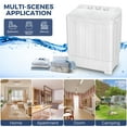 thumbnail image 6 of Adnoom 30lbs Capacity Portable Mini Twin Tub Washing Machine, Built-in Pump Drain, Washer & Spinner for Camping, Apartments, Dorms, College Rooms, 6 of 6