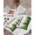 thumbnail image 5 of Waterproof Outdoor Throw Pillows with Inserts 12"x20", Green Christmas Soft Decorative Pillowcases for Couch Bedroom, Xmas Tree Snowflake Stars Winter Pillow Covers for Sofa Living Room, 5 of 8