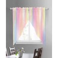 thumbnail image 3 of Pink Purple Swag Valances for Windows, Modern Colorful Ombre Abstract Tie Dye Art Rod Pocket Sheer Valances for Large Windows, Swag Toppers Light Filtering for Kitchen Living Room 2 Panels 36''x63'', 3 of 6