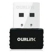 OURLINK 600Mbps AC600 Dual Band USB WiFi Dongle & Wireless Network Adapter for Laptop / Desktop Computer - Backward Compatible with 802.11 a/b/g/n Products (2.4 GHz 150Mbps, 5GHz 433Mbps)