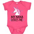 thumbnail image 3 of Inktastic My Nana Loves Me Unicorn Girls Baby Bodysuit, 3 of 5