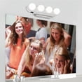 thumbnail image 3 of Mirror Light Creative 3 Suction Cups 4 Bulbs Mirror Light Bulb Makeup Light, 3 of 10