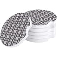 thumbnail image 1 of RYLABLUE Gray White Style Rhombus Geometric Pattern Set of 2 Car Coaster for Drinks, Absorbent Ceramic Stone Coasters Cup Mat with Cork Base for Home Kitchen Room Coffee Table Bar Decor, 1 of 5