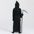 thumbnail image 4 of 5-14Y Boys Girls Halloween Costumes Kids Grim Reaper Costume Set Scary Ghost Cosplay Outfit Halloween Party Favors Gifts(Glowing Glasses Optional), 4 of 6