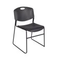 thumbnail image 6 of 36" Square Breakroom Table- Ash Top- Chrome Base & 4 Zeng Stack Chairs- Black, 6 of 7
