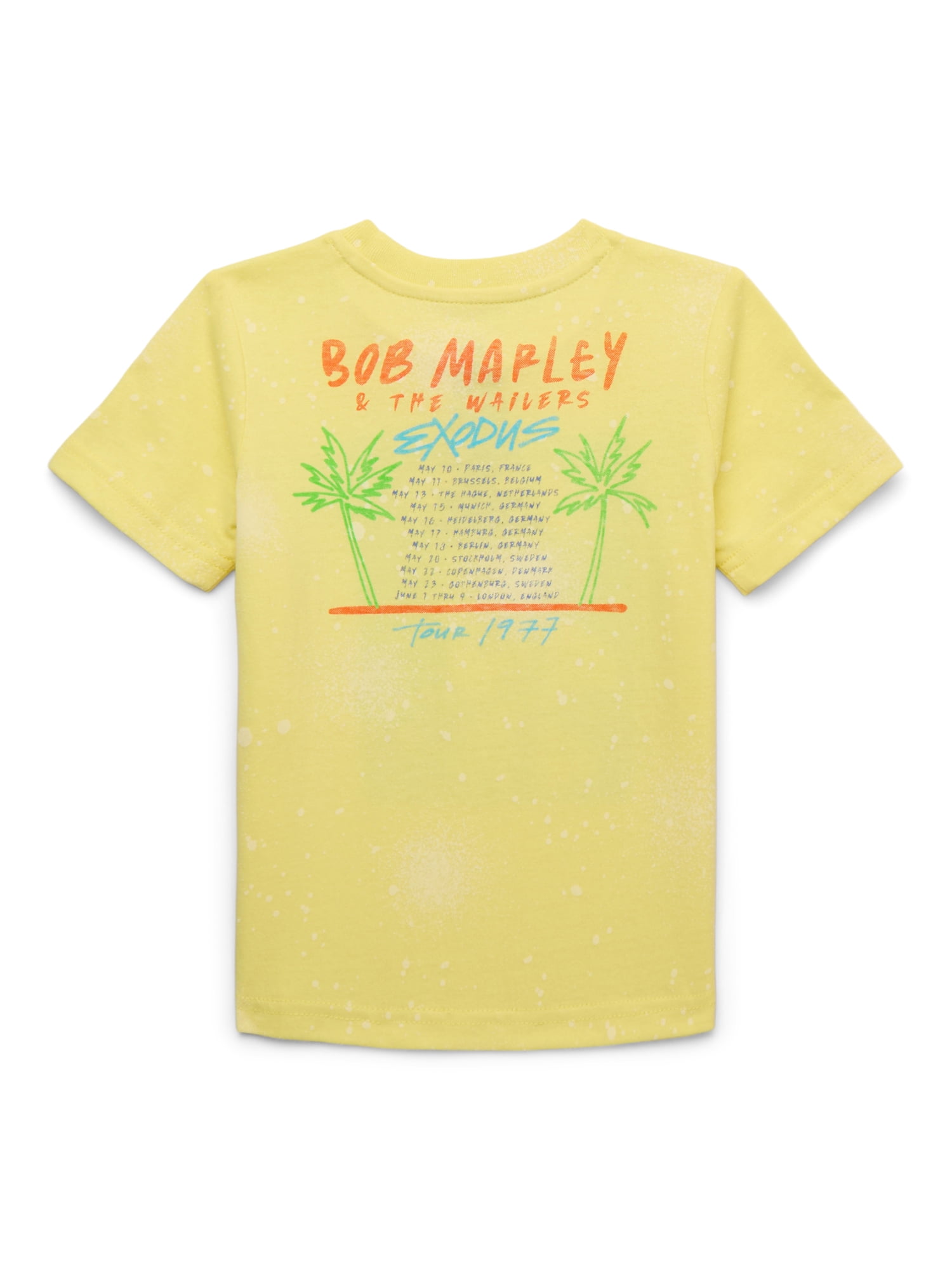 Bob Marley Toddler Boys 1977 Exodus Tour Graphic Tee, Sizes 12M-5T