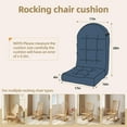 thumbnail image 7 of Rocking Chair Cushion - Chenille Fabric, High-Density Sponge, Durable Comfort Non-Slip Bottom Tufted Seat Pads with Ties, Chenille︱, 7 of 7