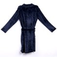 thumbnail image 4 of Men Winter Warm Lengthened Plush Shawl Bathrobe Home Sleepwear Robe Coat M-XXL, 4 of 4