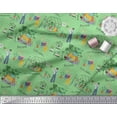 thumbnail image 3 of Soimoi Poly Georgette Fabric Tropical Leaves,Leopard & Girl Scene Printed Fabric 1 Yard 42 Inch Wide, 3 of 3