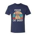 thumbnail image 3 of Proud Cat Daddy Cat Lover Mens Premium Tri Blend T-Shirt, Vintage Navy, XX-Large, 3 of 5