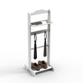 thumbnail image 5 of Tcbosik Valet Stand, Clothes Rack with Top Shelf, Small Clothing Organizer, Jacket Hanger for Closet, Bedroom, Hallway, Entryway, Living Room, White, 5 of 9