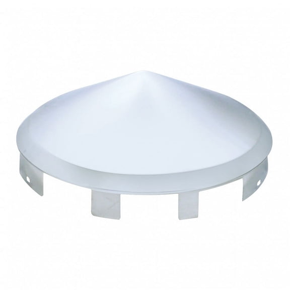 United Pacific 10100 Axle Hub Cap Front, Universal, Chrome, Pointed, 1" Lip