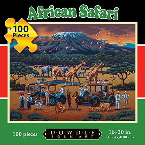 Jigsaw Puzzle African Safari 100 Pc By Dowdle Folk Art