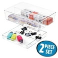 thumbnail image 3 of iDesign 2-Piece Kitchen Drawer Organizer for Utensils and Tools, Clear, 3 of 6