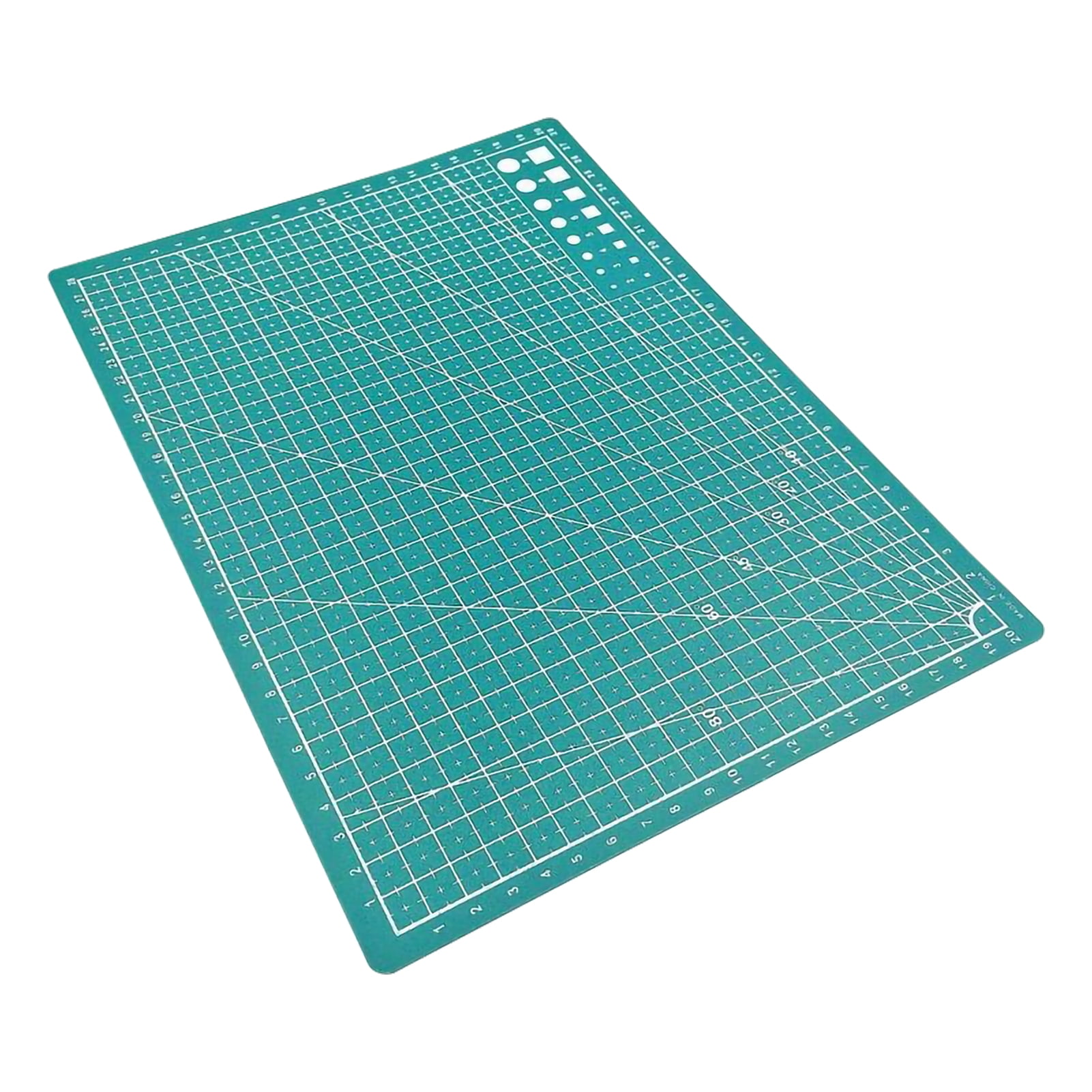 Carevas A3 Cutting Mat Single-Sided Cutting Board Cut Pad DIY Tool with Clear Grid Lines Angles for Scrapbooking Art and Craft Projects, Green