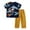 Dark Blue, variant on Tiijoy Little Boys Pajamas Cartoon Print Short Sleeves Top and Pants Homewear, Sizes 5-6