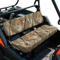 Yuyamidu Camo Hunting UTV Bench Seat Covers Wood Ranger Seat Cover Adjustable Elastic Hem 4 Wheeler Accessories Fit for Mule 3010 4x4 2008 2007 2006 2005 2004 2003 2002 2001