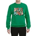 thumbnail image 2 of Wild Bobby Beauty From Ashes Groovy Font With Stars Vintage Unisex Crewneck Sweatshirt, Kelly, 3X-Large, 2 of 6