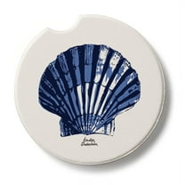 Thirstystone "Indigo Scallop" Single Absorbent Stone Car Coaster