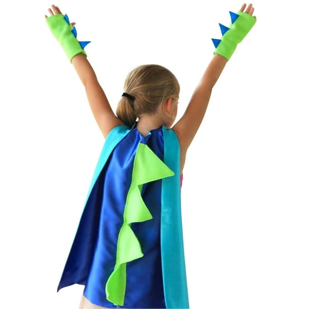 Disfraz de Dragón para Niños, Vestido para Disfrazarse para Niños Pequeños, Capa de Superhéroe para Niños Pequeños, Capa de Dinosaurio y Guantes de Dragón, Disfraz de Halloween