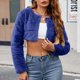 thumbnail image 1 of Chaqueta de abrigo cálida para mujer, de invierno, lisa, con cuello en V, 1 of 6