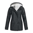 thumbnail image 2 of Chaqueta De Esquí Impermeable Para Mujer Abrigo De Nieve De Invierno Cálido Impermeable Con Capucha - Gris Oscuro Gris oscuro S Yuyangstore Rompevientos, 2 of 4