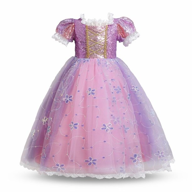 Vestido de princesa para niñas, disfraz de Blancanieves, manga abullonada, fiesta de cumpleaños, Verano Fivean unisex