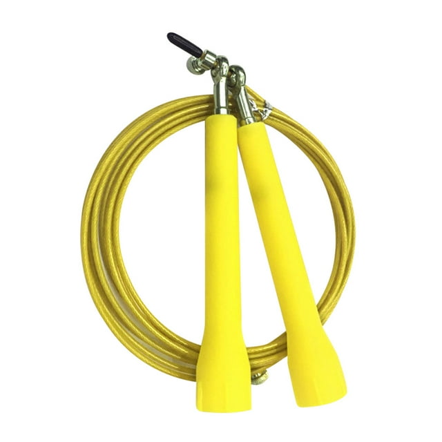 Maoww Speed Skipping Wire Rope Indoor Outdoor Jumping Rope Weight Loss Exercise Home Gym Workout Tool, Yellow