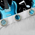 thumbnail image 4 of Manfei Dreamy Blue Guitar Curtains and Drapes,Musical Instrument Black Out Curtains,Music Melody Curtains Pack of 2 (52x63 Each) For Girls,Luxury Bedroom Decor, 4 of 6