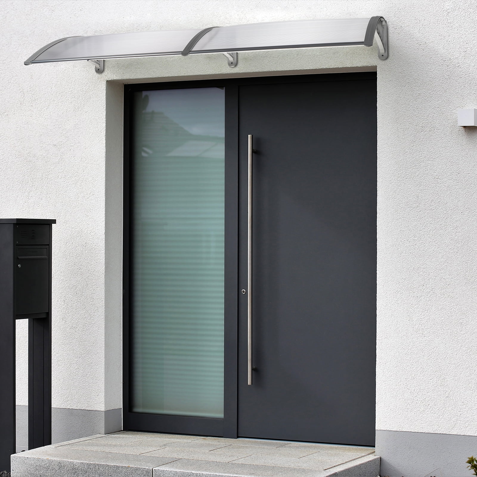 DIY 35.4"x 77" Outdoor Polycarbonate Front Door Window Awning Patio