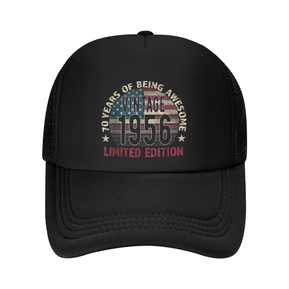 70th Birthday Gift Men Vintage Born 1956 Turning 70 Year Old Baseball Cap