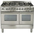 thumbnail image 2 of Ilve UPDW1006DMPI Pro Series 40 Inch Dual Fuel Convection Freestanding Range, 6 Sealed Burners, Double Ovens, 3.88 cu. ft. Total Oven Capacity in Stainless Steel (Natural Gas), 2 of 9