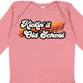 thumbnail image 4 of Inktastic Kickin' it Old School with Weathered Retro Stripe Boys or Girls Long Sleeve Baby Bodysuit, 4 of 5