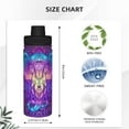 thumbnail image 3 of Uemuo Elephant in Tribal Style 18OZ Insulated Kettle, Sports Water Bottle, Stainless Steel Kettle, Vacuum Insulated Flask, Flip Lid Travel Mug, 3 of 7