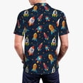 thumbnail image 3 of Balery Spaceships and Stars Printed Men’s Short Sleeve Polo Shirt, Midweight Men's Shirt,Golf Polo shirts -Large, 3 of 8