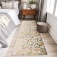 thumbnail image 5 of 2x6 Kitchen Runner Rug, Vintage Botanical Non-Skid Rubber Backing Large Rectangle Rugs - Living Room Bedroom Home Office, Spring Floral Summer Botanical Rustic Indoor Floor Mat Carpets Washable Rug, 5 of 9