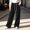 Black women fleece lined wide leg pants a1, variant on Women's Fleece Lined Wide Leg Pants High Waisted with Pockets Casual Loungewear Cozy Winter Party Trousers, Gray 2XL